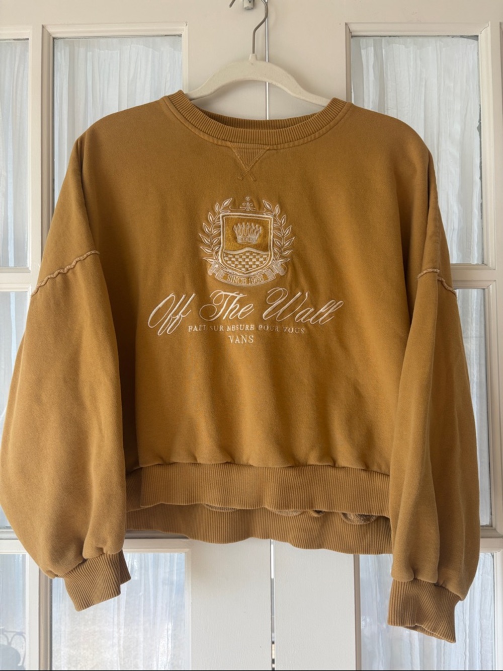 Vans Mustard Embroidered Crest Crewneck Sweatshirt